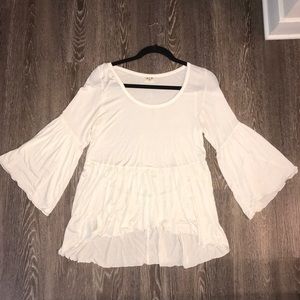 H.I.P. white bell sleeve top
